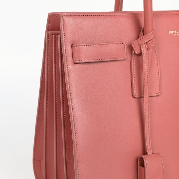 Saint Laurent Classic Small Sac de Jour Dark Rose Calfskin Tote - Picture 7 of 12